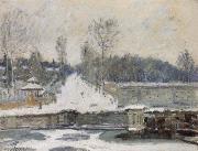 Alfred Sisley The Watering Place at Marly le Roi oil painting reproduction